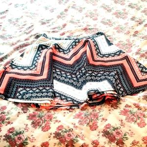 Short multi color patterned skirt